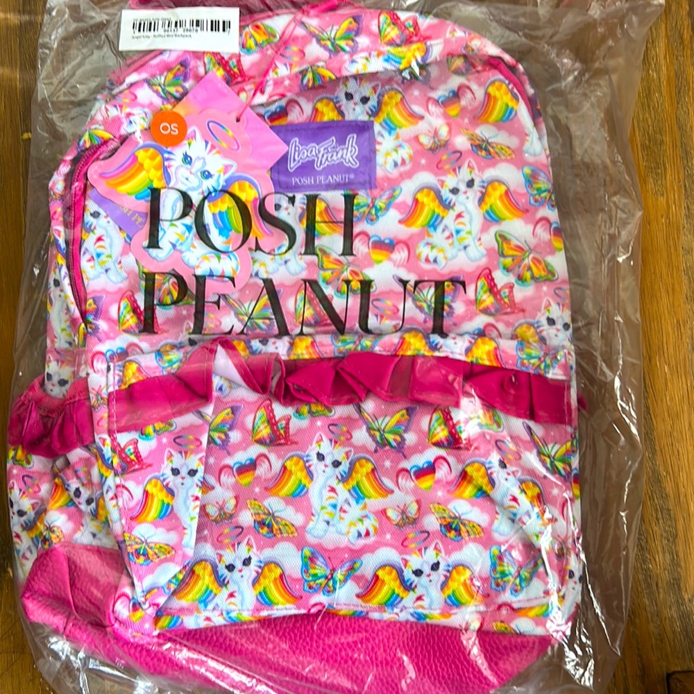 Posh peanut angel kitty mini ruffled backpack